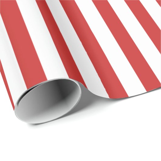 Geometrisches Muster für rote/weiße Streifen Geschenkpapier (Rolleneckpunkt)