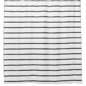 Geometrisches Muster für Schwarz und Weiß Duschvorhang (Vorderseite)