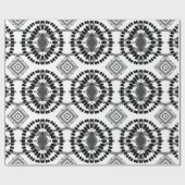 Geometrisches Muster für Schwarz und Weiß Geschenkpapier (Flach)