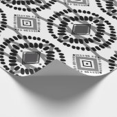 Geometrisches Muster für Schwarz und Weiß Geschenkpapier (Ecke)