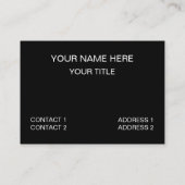 Geometrisches Muster für Schwarz und Weiß Visitenkarte (Rückseite)