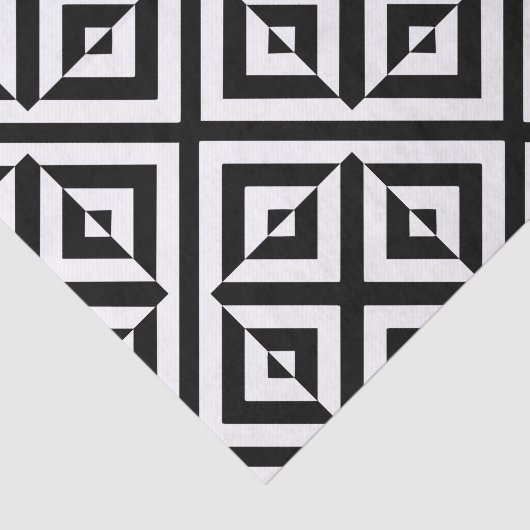 Geometrisches Muster für Schwarz-Weiß-Streifen Seidenpapier (Ausschnitt)