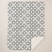 Geometrisches Muster für Schwarz-weißes Muster Sherpadecke (Vorderseite)