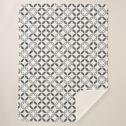 Geometrisches Muster für Schwarz-weißes Muster Sherpadecke (Vorderseite)