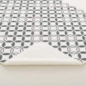 Geometrisches Muster für Schwarz-weißes Muster Sherpadecke (3/4)