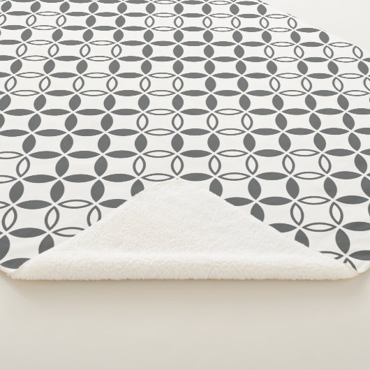Geometrisches Muster für Schwarz-weißes Muster Sherpadecke (3/4)