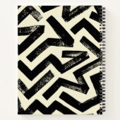 Geometrisches Muster für schwarze Pinselstriche | Notizblock (Rückseite)