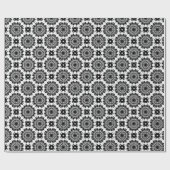 Geometrisches Muster für schwarze und weiße Flöten Geschenkpapier (Flach)