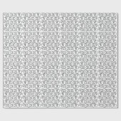 Geometrisches Muster für schwarze und weiße Kreise Geschenkpapier (Flach)