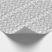 Geometrisches Muster für schwarze und weiße Kreise Geschenkpapier (Ecke)