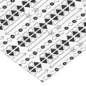 Geometrisches Muster für Schwarzweiß-Azteken Kurzer Tischläufer (Ecke)