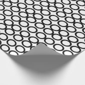 Geometrisches Muster für Schwarzweiß Geschenkpapier (Ecke)