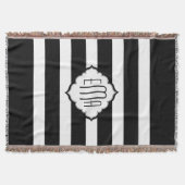 Geometrisches Muster für Schwarzweiß-Streifen Decke (Vorderseite)