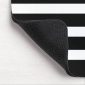 Geometrisches Muster für Schwarzweiß-Streifen Mousepad (Ecke)