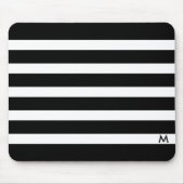 Geometrisches Muster für Schwarzweiß-Streifen Mousepad (Vorne)