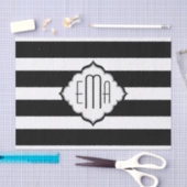 Geometrisches Muster für Schwarzweiß-Streifen Seidenpapier (Handwerk)