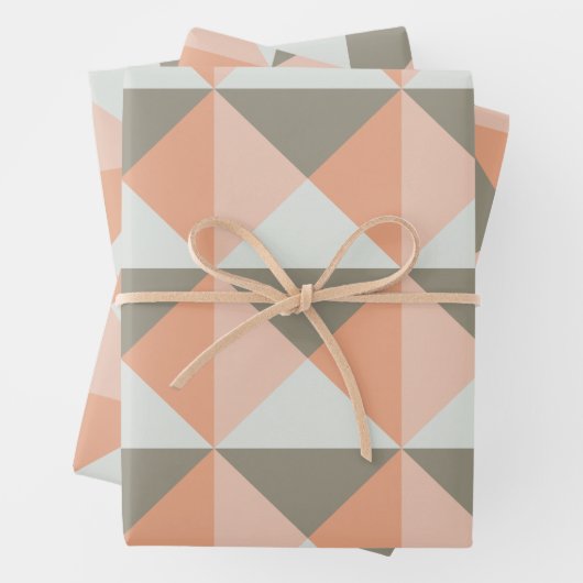 Geometrisches Muster für Taupformen Geschenkpapier Set (Beispiel)
