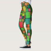 Geometrisches Muster für verkettete Glasflächen Leggings (Links)