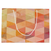 Geometrisches Muster für weiches Dreieck Große Geschenktüte (Rückseite)