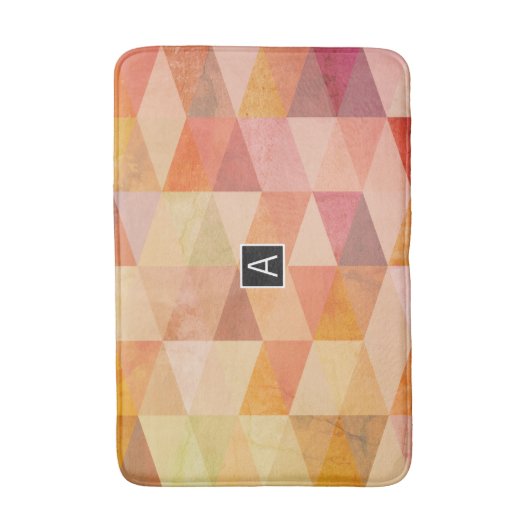 Geometrisches Muster für weiches Dreieck | MIT MON Badematte (Vorderseite Vertikal)
