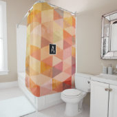 Geometrisches Muster für weiches Dreieck | MIT MON Duschvorhang (Beispiel)