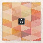 Geometrisches Muster für weiches Dreieck | MIT MON Glasuntersetzer (Vorderseite)