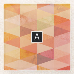 Geometrisches Muster für weiches Dreieck   MIT MON Glasuntersetzer