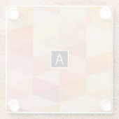 Geometrisches Muster für weiches Dreieck | MIT MON Glasuntersetzer (Rückseite)