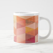 Geometrisches Muster für weiches Dreieck | MIT MON Jumbo-Tasse (Rechts)