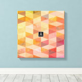 Geometrisches Muster für weiches Dreieck | MIT MON Leinwanddruck (Insitu (Holzboden))