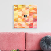 Geometrisches Muster für weiches Dreieck | MIT MON Leinwanddruck (Insitu (Wohnzimmer))