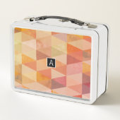 Geometrisches Muster für weiches Dreieck | MIT MON Metall Lunch Box (Rückseite)