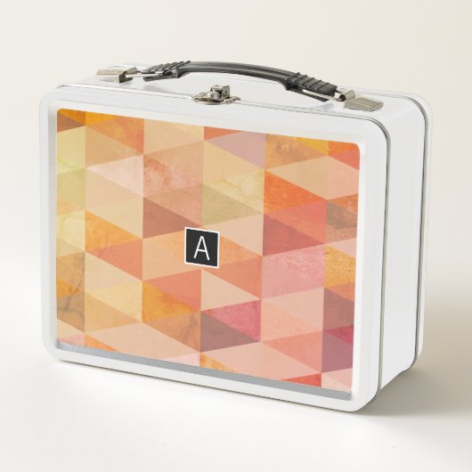 Geometrisches Muster für weiches Dreieck | MIT MON Metall Lunch Box (Vorderseite)