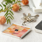 Geometrisches Muster für weiches Dreieck | MIT MON Schlüsselanhänger (Seite)