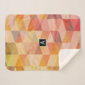 Geometrisches Muster für weiches Dreieck | MIT MON Sherpadecke (Vorderseite (Horizontal))