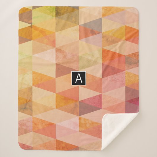 Geometrisches Muster für weiches Dreieck | MIT MON Sherpadecke (Vorderseite)