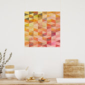 Geometrisches Muster für weiches Dreieck Poster (Küche)
