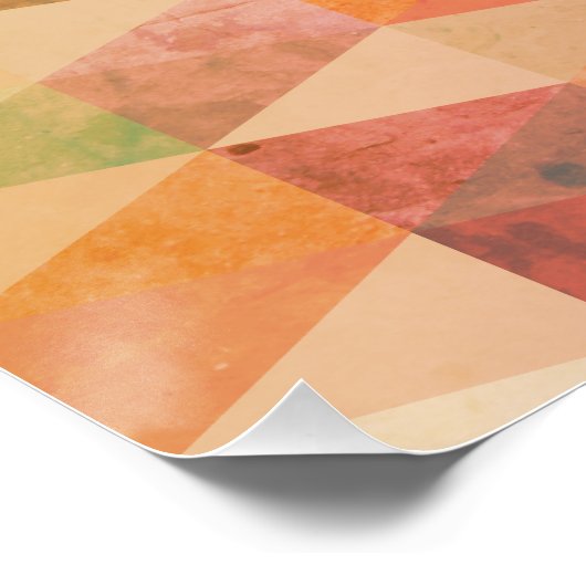 Geometrisches Muster für weiches Dreieck Poster (Ecke)