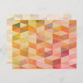Geometrisches Muster für weiches Dreieck Postkarte (Vorne/Hinten)