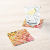 Geometrisches Muster für weiches Dreieck Rechteckiger Pappuntersetzer (Vor Ort)