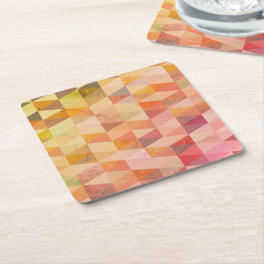 Geometrisches Muster für weiches Dreieck Rechteckiger Pappuntersetzer (angewinkelt)