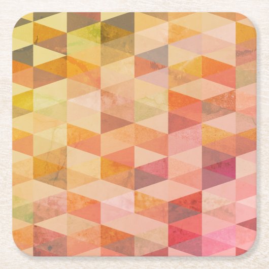 Geometrisches Muster für weiches Dreieck Rechteckiger Pappuntersetzer (Vorderseite)