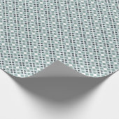 Geometrisches Muster für weiches Grün und Schiefer Geschenkpapier (Ecke)