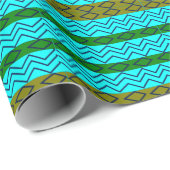 Geometrisches Muster für Zickzack Streifen Geschenkpapier (Rolleneckpunkt)