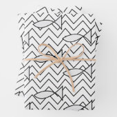 Geometrisches Muster für Zickzack Streifen Geschenkpapier Set (Beispiel)