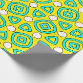 geometrisches Muster Gelb und Türkis Geschenkpapier (Ecke)