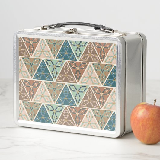 Geometrisches Muster Geo-Schritt-| im Freien Metall Brotdose (Beispiel)