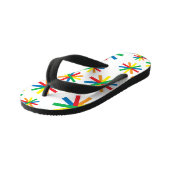 Geometrisches Muster geometrischer Art Kinderbadesandalen (Schrägansicht)