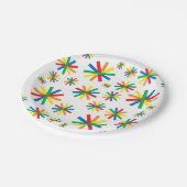 Geometrisches Muster geometrischer Art Pappteller (Schrägansicht)