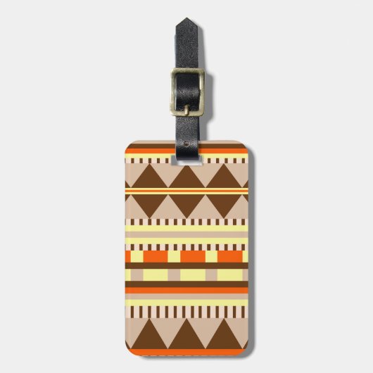 Geometrisches Muster Gepäckanhänger (Vorderseite vertikal)